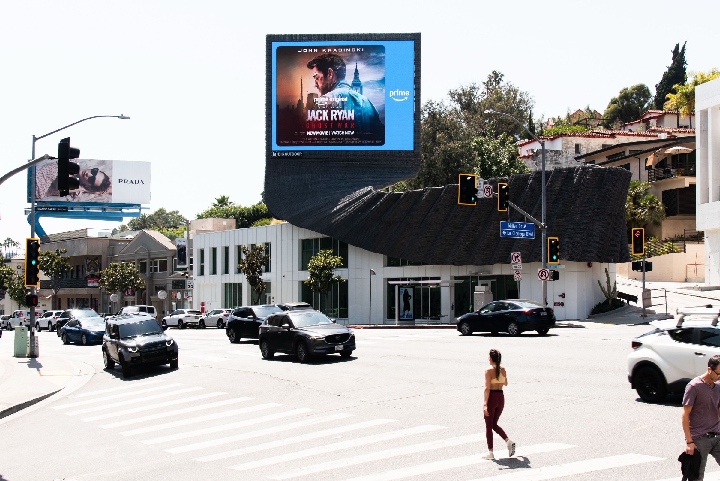 Jack Ryan: Ghost War digital billboard at Sunset & La Cienega, Los Angeles