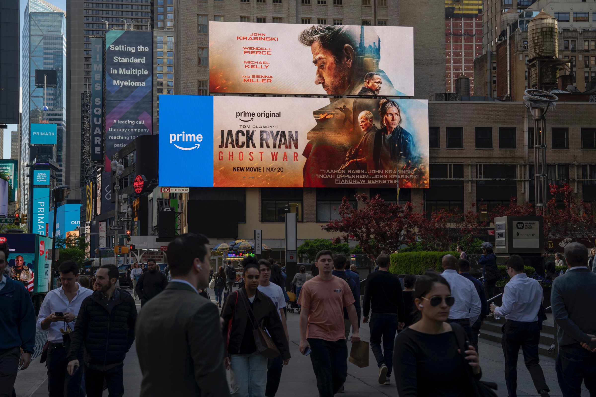 Jack Ryan: Ghost War billboard mockup, Times Square Gateway, New York City