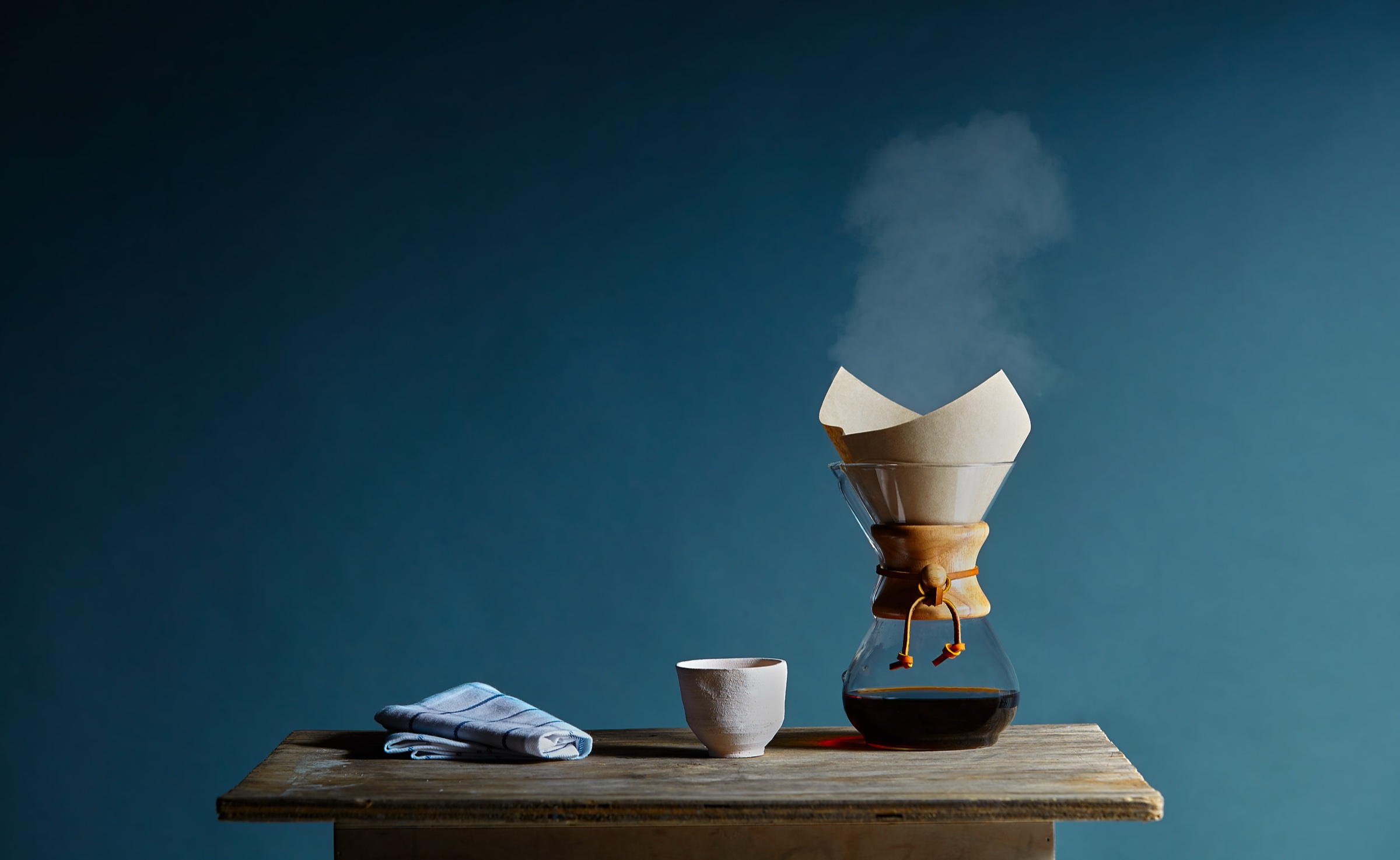 Chemex pour-over coffee still life